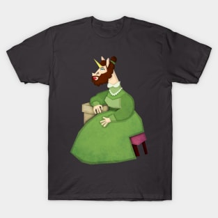 Bearded Lady Unicorn T-Shirt